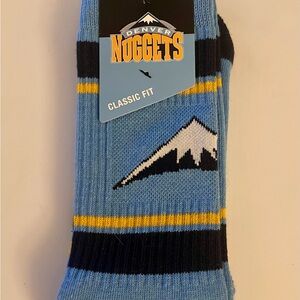 New PKWY Denver Nuggets Crew Socks 1 Pair Classic Fit